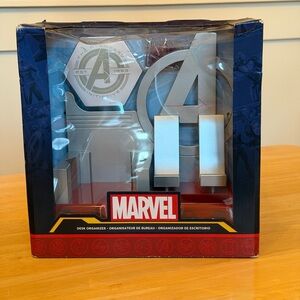 Marvel Silver and Red Desk Organizer